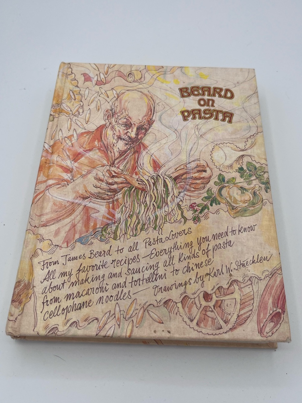 James Beard on Pasta 1980s First Edition Hardcover Knopf Cookbook Recipes decor